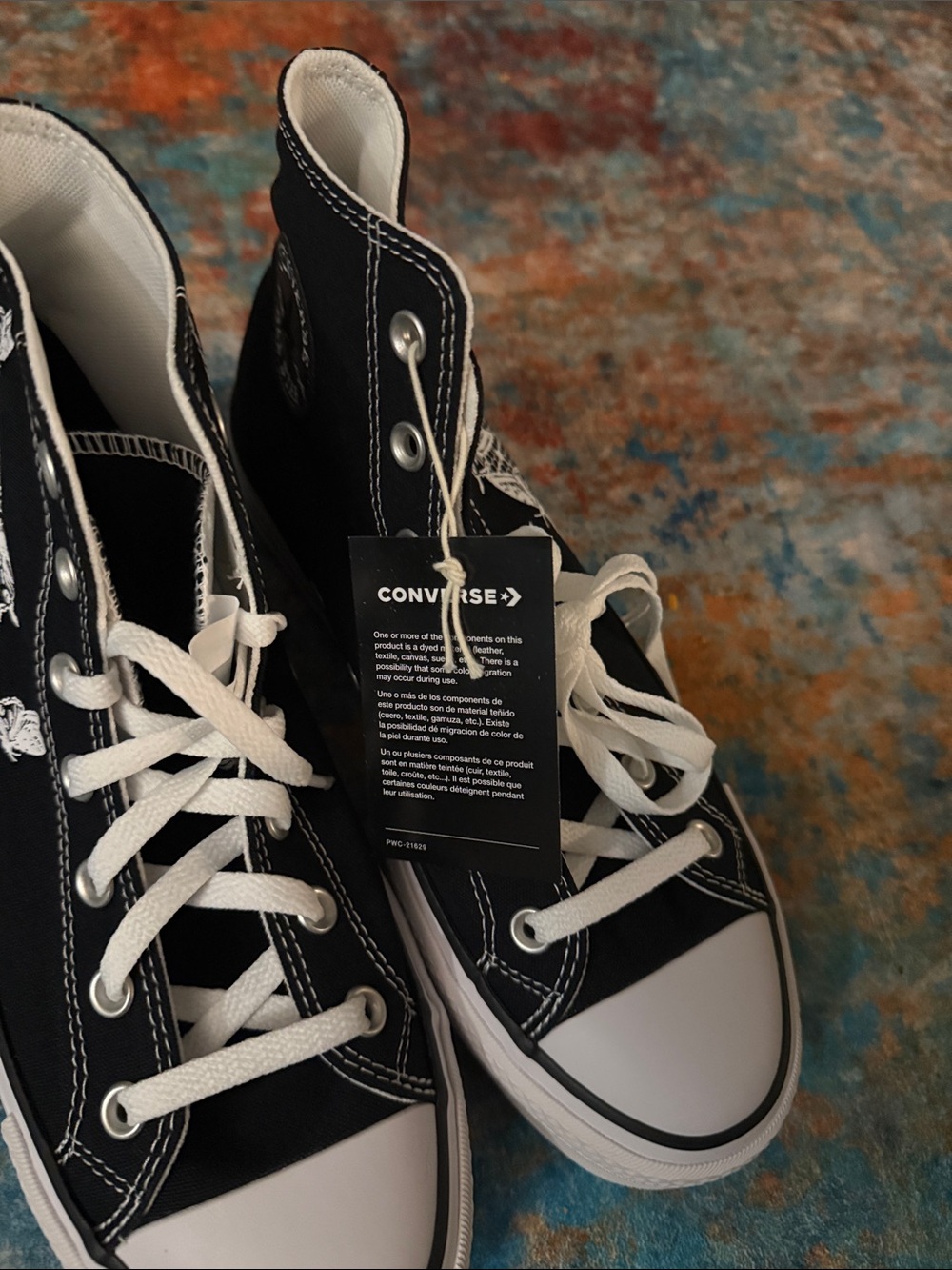 Converse Black High-Top Platform Sneakers - Picture 8 of 8